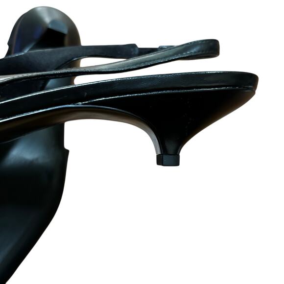 H&M classic black slingback pumps low kitten heels career casual shoes EU 39 - Picture 8 of 10